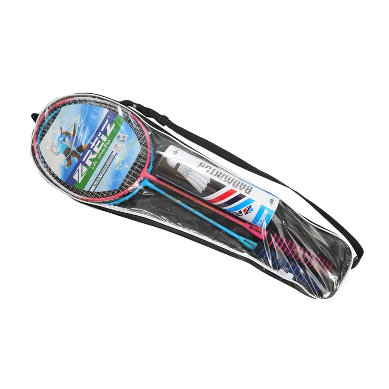طقم مضارب ريشة مع 6 قطع ريشة - Shuttlecock and Racket Set