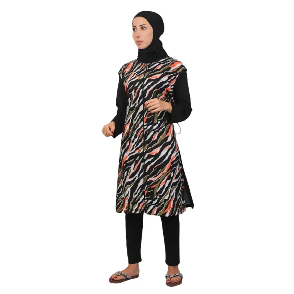Allsea Big Sizes Hijab Women Swimsuit With Front Zipper