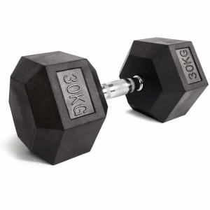 Rubber-Coated Weight Hex Dumbbells 30KG