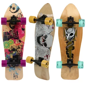 Skeleton Canadian Maple Art Deck Wooden Skateboard