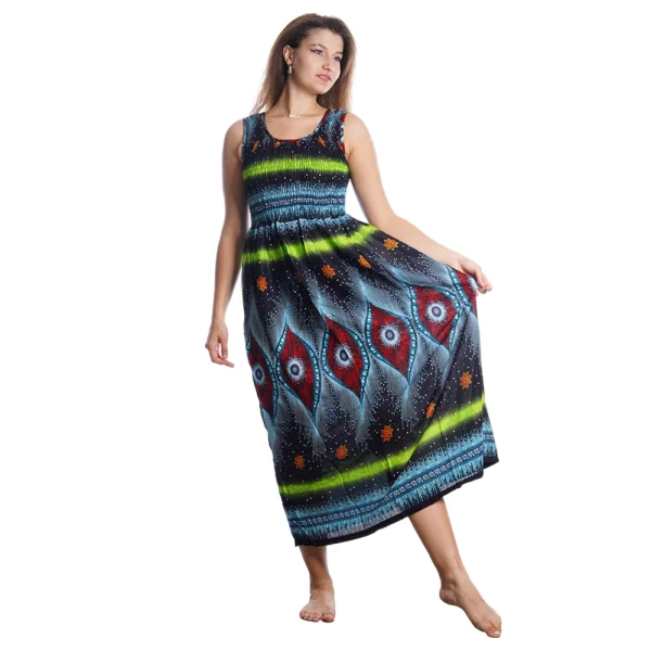 Casual Summer Dress Shiny Patterns