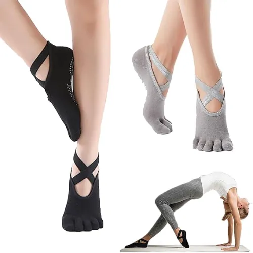 Yoga Toe Socks for Fitness & Pilates