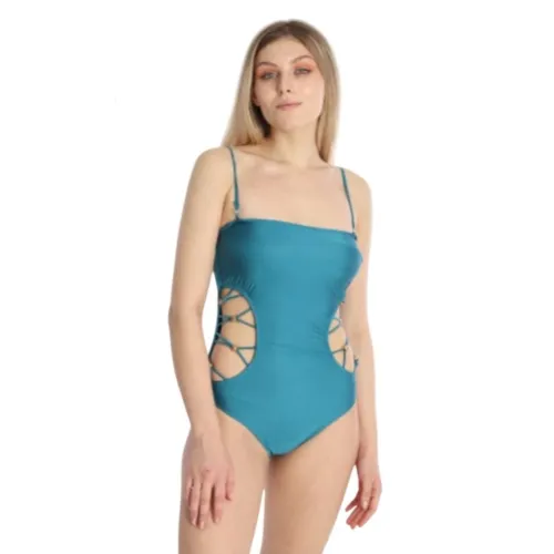 AZRA Elegant Side-Cut One-Piece Bikini Swimsuit for Women